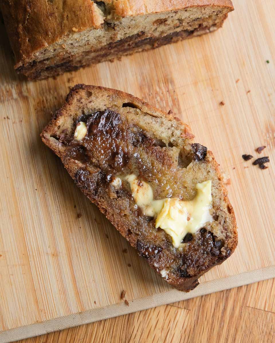 One bowl choc chip banana bread im a foodie