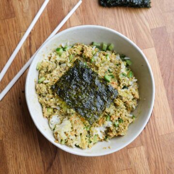 Tofucado rice bowl feature image