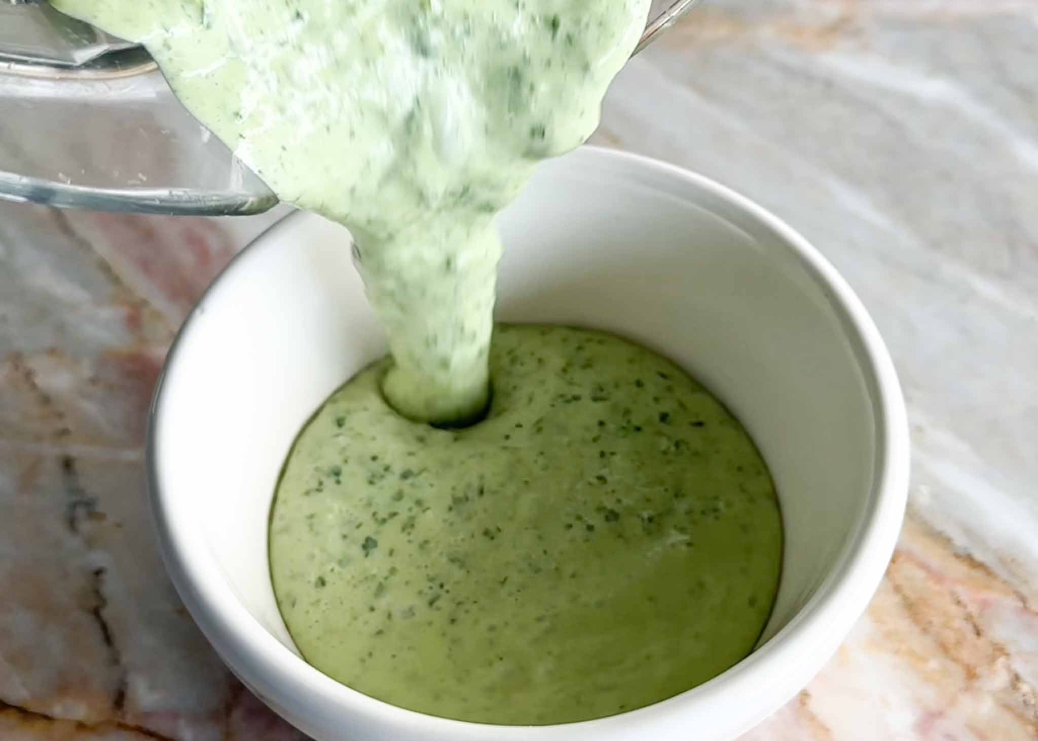 Creamy jalapeño coriander yoghurt sauce